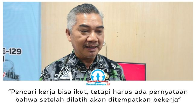 Kepala Disnaker Kota Balikpapan, Adamin Siregar, mengatakan pelatihan kerja diarahkan untuk menyesuaikan kebutuhan tenaga kerja dunia usaha, termasuk melalui usulan calon peserta sesuai keterampilan yang dibutuhkan. Foto: M Hilmansyah.