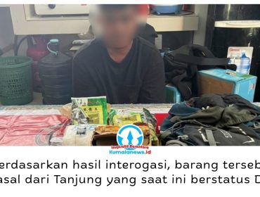Ditresnarkoba Polda Kaltim menangkap AH (29) yang diduga membawa sabu seberat 2,126 kilogram bruto di depan Rumah Makan Sari Kelapa 2, Jalan Poros Sangatta–Muara Wahau, Desa Tepian Indah, Kutai Timur, Rabu (30/9/2026).