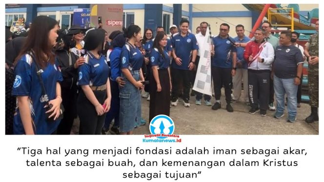 
 Bupati Kutai Kartanegara, Aulia Rahman Basri, secara resmi membuka PORSENI GAMKI Kukar 2026 yang ditandai dengan pelepasan peserta jalan santai. Foto: Indirwan.