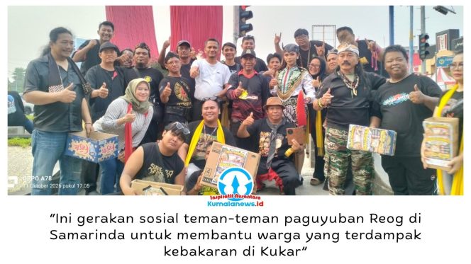 
 Ketua Reog Ponorogo Kota Samarinda, Nidya Listyono, menyebut aksi penggalangan dana bagi korban kebakaran Tenggarong sebagai wujud kepedulian sosial seniman sekaligus upaya menjadikan kesenian tradisional sebagai sarana membantu sesama. Foto: Yana Ashari.