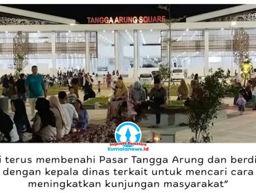 Pemkab Kukar membenahi pengelolaan Pasar Tangga Arung di Tenggarong untuk meningkatkan kunjungan masyarakat, menata lapak pedagang, dan memperluas pemasaran produk melalui platform digital Kukar Go. Foto: Indirwan.