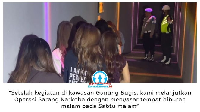 
 Ditresnarkoba Polda Kaltim bersama Satgas Polresta Balikpapan menggelar Operasi Sarang Narkoba di tiga tempat hiburan malam, Sabtu (10/10/2026) malam. Dari hasil tes urine cepat, dua orang diduga positif narkotika dan menjalani pemeriksaan lanjutan.