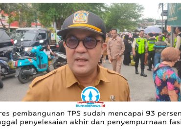 Kepala Disdag Balikpapan, Haemusri Umar, menyebut pembangunan TPS pedagang korban kebakaran Pasar Sepinggan telah mencapai 93 persen dan kini memasuki tahap penyelesaian akhir. Foto: M Hilmansyah.