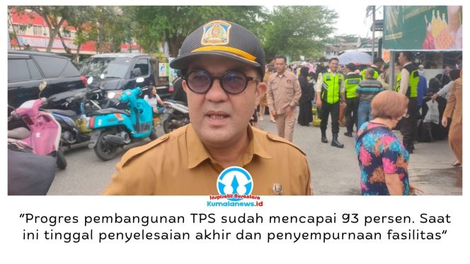 
 Kepala Disdag Balikpapan, Haemusri Umar, menyebut pembangunan TPS pedagang korban kebakaran Pasar Sepinggan telah mencapai 93 persen dan kini memasuki tahap penyelesaian akhir. Foto: M Hilmansyah.