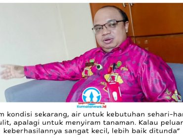 Kepala Disketapang Kukar, Ananias, menjelaskan penundaan program tanam bawang merah dan cabai hingga 2027 dilakukan karena kemarau berkepanjangan berpotensi menyebabkan kekurangan air dan mengancam keberhasilan panen. Foto: Indirwan.