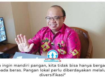 Kepala Disketapang Kukar, Ananias, mendorong pengembangan sorgum dan jelai sebagai pangan alternatif untuk mengurangi ketergantungan terhadap beras sekaligus memperkuat kemandirian dan ketahanan pangan daerah. Foto: Indirwan.