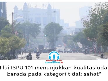 Kualitas udara Balikpapan masuk kategori tidak sehat pada Senin (12/10/2026) pagi, dengan konsentrasi PM2.5 mencapai 108 µg/m³ dan ISPU 101. DLH Balikpapan mengimbau masyarakat, terutama kelompok rentan, untuk mengurangi aktivitas di luar ruangan guna meminimalkan paparan polusi udara. Foto: M Hilmansyah.