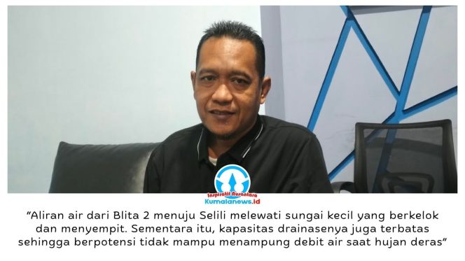 
 Anggota DPRD Kota Samarinda, Suparno, mengusulkan pembangunan polder dan normalisasi drainase untuk mengurangi risiko banjir di kawasan Sambutan, khususnya Blita 2, hingga Selili saat curah hujan tinggi. Foto: Yana Ashari.