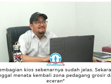 Ketua Komisi II DPRD Kota Samarinda, Iswandi, mendorong penuntasan penataan Pasar Pagi, khususnya pembagian zona pedagang grosir dan eceran, agar relokasi berjalan tertib dan tidak menimbulkan konflik. Foto: Yana Ashari.