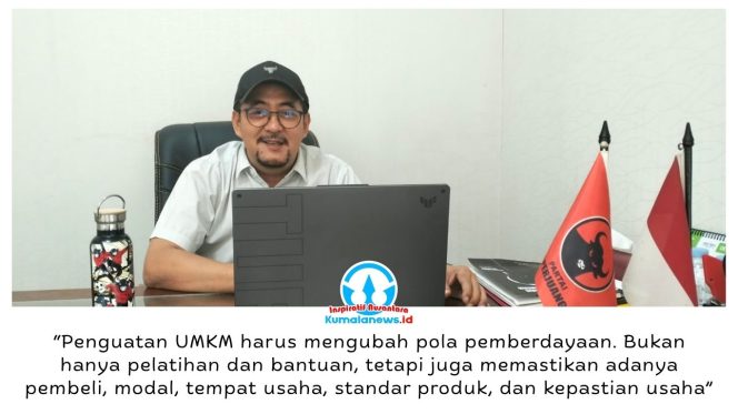 
 Ketua Komisi II DPRD Kota Samarinda, Iswandi, mendorong penguatan UMKM lokal melalui pemberdayaan berkelanjutan yang didukung kepastian pasar, akses permodalan, tempat usaha, dan standar produk. Foto: Yana Ashari.