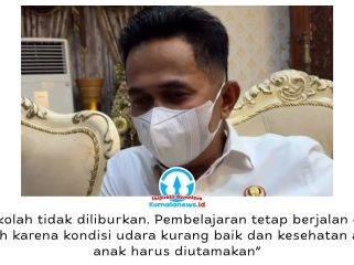 Wali Kota Balikpapan, Rahmad Mas’ud, menegaskan pembelajaran jarak jauh (PJJ) selama tiga hari bukan libur sekolah, melainkan upaya melindungi peserta didik dari dampak buruk kabut asap. Foto: M Hilmansyah.