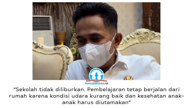 
 Wali Kota Balikpapan, Rahmad Mas’ud, menegaskan pembelajaran jarak jauh (PJJ) selama tiga hari bukan libur sekolah, melainkan upaya melindungi peserta didik dari dampak buruk kabut asap. Foto: M Hilmansyah.