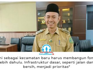 Camat Kota Bangun Darat, Julkifli, memprioritaskan pembangunan infrastruktur dasar, terutama jalan poros antardesa, akses air bersih, dan fasilitas pelayanan publik untuk mendukung pemerataan pembangunan wilayah. Foto: Indirwan.