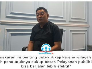 Anggota Komisi I DPRD Kota Samarinda, Aris Mulyanata, menilai rencana pemekaran Kecamatan Samarinda Utara perlu dikaji untuk meningkatkan efektivitas pelayanan publik. Luas wilayah dan jumlah penduduk menjadi pertimbangan penting agar penataan administratif dapat mendekatkan layanan pemerintahan kepada masyarakat. Foto: Yana Ashari.