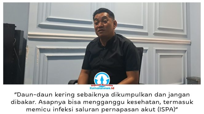 
 Anggota DPRD Kota Samarinda, Aris Mulyanata, mengimbau masyarakat tidak membakar sampah sembarangan, termasuk daun kering, karena berisiko memicu kebakaran serta mencemari udara. Ia mengingatkan warga agar lebih berhati-hati dalam mengelola sampah demi menjaga lingkungan dan kesehatan masyarakat. Foto: Yana Ashari.