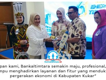 Bupati Kutai Kartanegara, Aulia Rahman Basri, menghadiri syukuran HUT ke-61 Bankaltimtara di Kantor Cabang Tenggarong, Rabu (14/10/2026). Ia mendorong peningkatan kualitas pelayanan, profesionalisme, dan inovasi perbankan untuk mendukung pertumbuhan ekonomi serta kesejahteraan masyarakat Kukar. Foto: Indirwan.