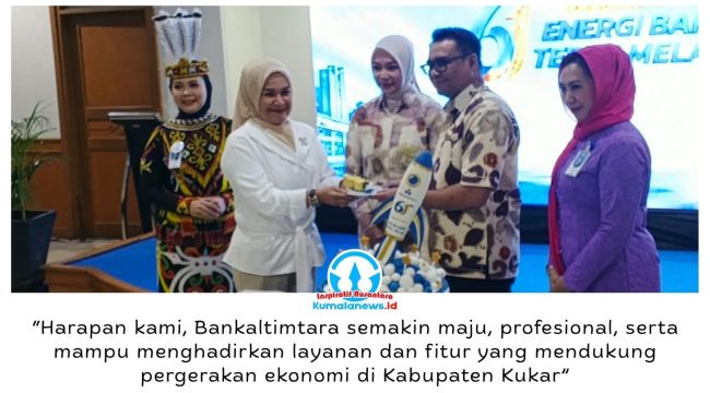 Bupati Kutai Kartanegara, Aulia Rahman Basri, menghadiri syukuran HUT ke-61 Bankaltimtara di Kantor Cabang Tenggarong, Rabu (14/10/2026). Ia mendorong peningkatan kualitas pelayanan, profesionalisme, dan inovasi perbankan untuk mendukung pertumbuhan ekonomi serta kesejahteraan masyarakat Kukar. Foto: Indirwan.