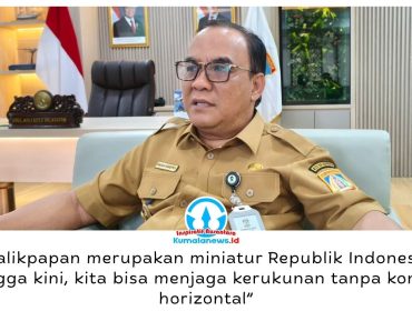 Wakil Wali Kota Balikpapan, Bagus Susetyo, menegaskan pentingnya menjaga kerukunan di tengah keberagaman masyarakat. Menurutnya, persatuan dan hubungan harmonis antarkelompok menjadi kunci menjaga keamanan serta kondusivitas Kota Balikpapan. Foto: M Hilmansyah.