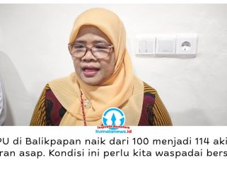 Kepala Dinas Kesehatan Kota Balikpapan, Alwiati, mengingatkan masyarakat agar mewaspadai penurunan kualitas udara akibat paparan asap karhutla yang ditandai kenaikan ISPU dari 100 menjadi 114. Kondisi tersebut berpotensi meningkatkan risiko gangguan pernapasan sehingga masyarakat perlu mengurangi paparan polusi. Foto: M Hilmansyah.