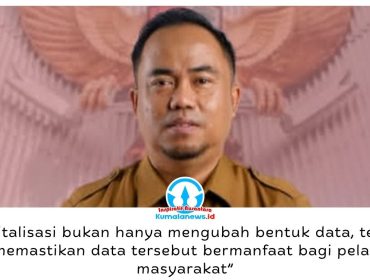 Kepala Dinas Sosial Kota Balikpapan, Arfiansyah, menegaskan digitalisasi data penting untuk meningkatkan kualitas pelayanan publik, khususnya penyaluran bantuan sosial. Pengelolaan data secara digital diharapkan membuat penentuan penerima bantuan lebih akurat dan tepat sasaran. Foto: M Hilmansyah.