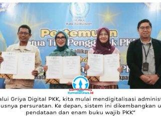 TP PKK Kota Balikpapan menjalankan tiga program, yakni peluncuran Griya Digital PKK, pembagian masker kepada masyarakat, serta kerja sama dengan PT Pegadaian dan FORSEPSI untuk mendorong pengelolaan sampah bernilai ekonomi. Foto: M Hilmansyah.