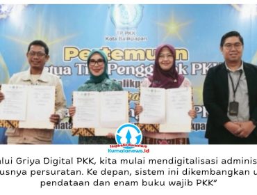 TP PKK Kota Balikpapan menjalankan tiga program, yakni peluncuran Griya Digital PKK, pembagian masker kepada masyarakat, serta kerja sama dengan PT Pegadaian dan FORSEPSI untuk mendorong pengelolaan sampah bernilai ekonomi. Foto: M Hilmansyah.
