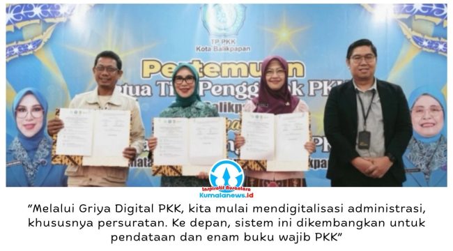 TP PKK Kota Balikpapan menjalankan tiga program, yakni peluncuran Griya Digital PKK, pembagian masker kepada masyarakat, serta kerja sama dengan PT Pegadaian dan FORSEPSI untuk mendorong pengelolaan sampah bernilai ekonomi. Foto: M Hilmansyah.