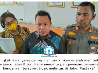 Komisi III DPRD Kota Samarinda menyepakati pembatasan kendaraan bermuatan di atas 8 ton agar tidak melintas di Jalan Pustaka, menyusul keluhan warga terkait kerusakan jalan, pipa PDAM, dan risiko kecelakaan. Kesepakatan tersebut disampaikan Ketua Komisi III Deni Hakim Anwar usai memimpin rapat dengar pendapat bersama masyarakat dan instansi terkait di DPRD Samarinda, Kamis (15/10/2026). Foto: Yana Ashari.