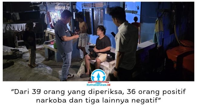 Aparat gabungan Polda Kaltim dan Polresta Balikpapan menggelar Operasi Sarang Narkoba di Gunung Bugis, Balikpapan Tengah, Rabu (14/10/2026) malam. Dari 39 orang yang diperiksa, 36 dinyatakan positif narkoba dan diarahkan menjalani rehabilitasi setelah petugas tidak menemukan barang bukti narkotika.