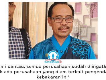 Kepala Disbun Kukar, Muhammad Taufik, menegaskan perusahaan perkebunan kelapa sawit di Kukar telah diingatkan untuk aktif mencegah dan mengendalikan karhutla serta memastikan kesiapan sarana pemadam kebakaran. Foto: Indirwan.