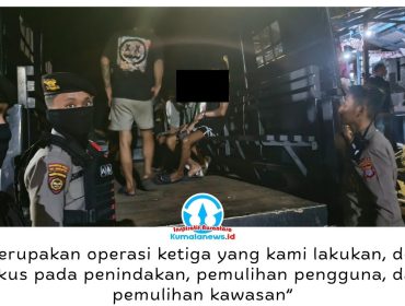 Satgas Operasi Sarang Narkoba Polda Kaltim mengamankan 31 orang dalam operasi ketiga di kawasan Gunung Bugis, Balikpapan, Kamis (15/10/2026) malam. Hasil tes urine menunjukkan 17 orang positif narkoba, termasuk seorang anak berusia 16 tahun yang berhadapan dengan hukum (ABH).
