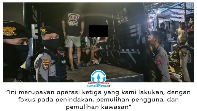 
 Satgas Operasi Sarang Narkoba Polda Kaltim mengamankan 31 orang dalam operasi ketiga di kawasan Gunung Bugis, Balikpapan, Kamis (15/10/2026) malam. Hasil tes urine menunjukkan 17 orang positif narkoba, termasuk seorang anak berusia 16 tahun yang berhadapan dengan hukum (ABH).
