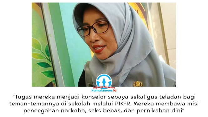 
 Sekretaris DP2KB Kukar, Sri Lindawati, menegaskan peran Duta Genre sebagai konselor sebaya dan teladan bagi remaja dalam mengedukasi teman-temannya mengenai pencegahan narkoba, perilaku seksual berisiko, dan pernikahan dini. Foto: Indirwan.