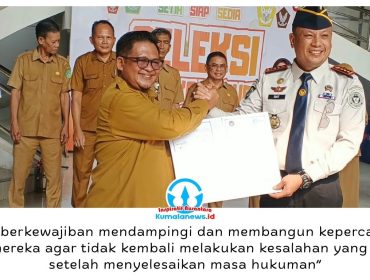 Dispora Kabupaten Kutai Kartanegara (Kukar) menandatangani nota kesepahaman dengan LPKA Kelas II Tenggarong, Senin (19/10/2026), untuk memperkuat pembinaan anak binaan melalui pengembangan potensi olahraga, pembentukan karakter, dan keterampilan kewirausahaan sebagai bekal kembali ke masyarakat. Foto: Indirwan.