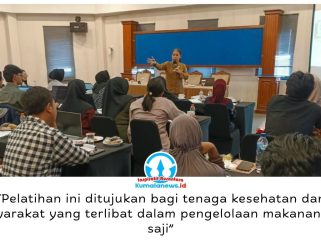 Dinas Kesehatan (Dinkes) Kukar menggelar Pelatihan Keamanan Pangan Siap Saji bagi Penjamah Pangan di Grand Elty Singgasana Hotel, Tenggarong, 19–20 Oktober 2026. Kegiatan ini bertujuan meningkatkan kompetensi peserta dalam mengolah dan menyajikan makanan yang bersih, sehat, dan aman dikonsumsi. Foto: Indirwan.