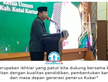 Sekretaris Daerah Kukar, Sunggono, membuka Sertifikasi dan Munaqosyah Akbar 500 Guru Mengaji se-Kukar Tahun 2026 di Pendopo Wakil Bupati Kukar, Sabtu (17/10/2026), sebagai upaya meningkatkan kompetensi guru dan kualitas pendidikan Al-Qur’an. Foto: Indirwan.