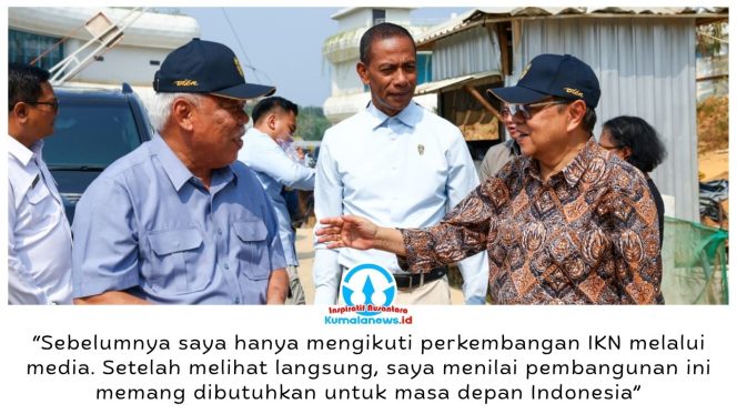 
 Kepala Otorita IKN, Basuki Hadimuljono, menyambut kunjungan pastoral Kardinal Ignatius Suharyo di Kawasan Inti Pusat Pemerintahan (KIPP) IKN, Selasa (20/10/2026). Foto: Humas Otorita IKN.
