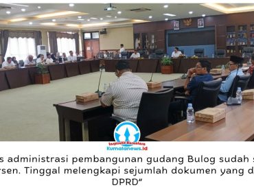 Asisten III Bidang Administrasi Umum Setkab Kukar, H. Dafip Haryanto, menyampaikan target penyelesaian administrasi aset daerah untuk pembangunan gudang Perum Bulog dalam dua bulan ke depan, usai menghadiri RDP bersama DPRD Kukar, Rabu (21/10/2026). Foto: Indirwan.