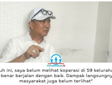 Anggota Komisi II DPRD Samarinda, Viktor Yuan, menilai Koperasi Merah Putih di 59 kelurahan belum menunjukkan dampak nyata bagi perekonomian warga dan meminta kesiapan operasional serta manfaatnya menjadi perhatian. Foto: Yana Ashari.