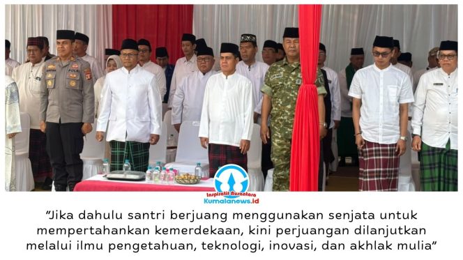 
 Ketua DPRD Samarinda, Helmi Abdullah, menegaskan peran strategis santri dalam mewujudkan Indonesia Emas 2045 melalui penguasaan ilmu pengetahuan, teknologi, inovasi, serta penguatan akhlak mulia.