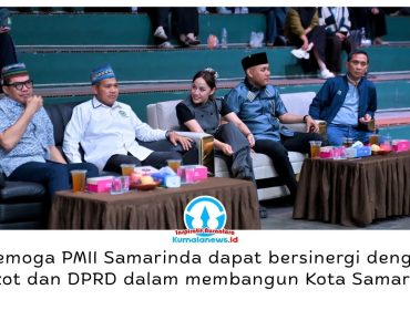 Wakil Ketua III DPRD Samarinda, Celni Pita Sari, menghadiri pelantikan pengurus PC PMII dan Kopri Samarinda di Teras Samarinda, Sabtu (17/10/2026) malam, seraya mendorong sinergi mahasiswa dan pemerintah dalam mendukung pembangunan serta kepentingan masyarakat.