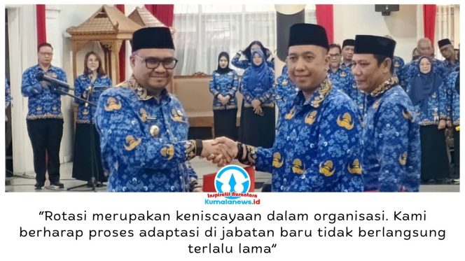 
 Bupati Kukar, Aulia Rahman Basri, meminta pejabat administrator dan pengawas yang baru dilantik segera beradaptasi, meningkatkan kinerja, dan mengoptimalkan pelayanan kepada masyarakat, Jumat (23/10/2026). Foto: Indirwan.