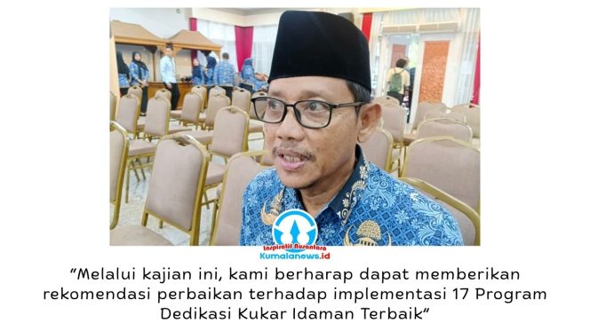 
 Kepala BRIDA Kukar, Bahari Joko Susilo, menyebut penelitian dan kajian menjadi upaya BRIDA dalam mendukung evaluasi 17 Program Dedikasi Kukar Idaman Terbaik melalui rekomendasi berbasis data untuk menyempurnakan kebijakan pembangunan daerah. Foto: Indirwan.