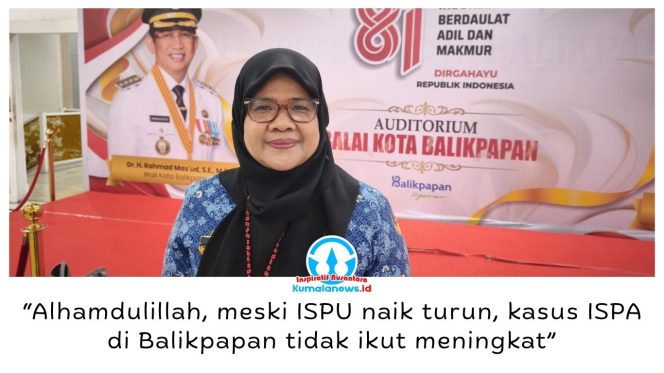 
 Kepala Dinkes Kota Balikpapan, Alwiati, menyampaikan penurunan kasus ISPA di tengah fluktuasi kualitas udara dan mengimbau masyarakat tetap menggunakan masker serta menjaga kesehatan, terutama saat beraktivitas di luar ruangan. Foto: M Hilmansyah.