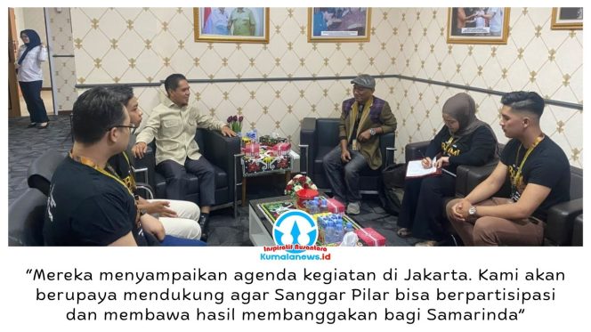 
 Ketua DPRD Kota Samarinda, Helmi Abdullah, menerima audiensi Sanggar Pilar Samarinda untuk membahas rencana keikutsertaan dalam turnamen seni dan budaya di Jakarta pada 26–27 November 2026. Foto: Ipan