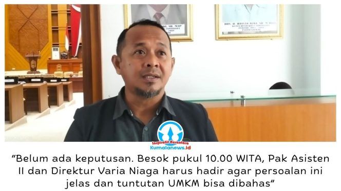 
 CEO sekaligus Owner Juragan Entertainment, Rodi Arianto, berharap UMKM kembali diizinkan berjualan dan menggelar kegiatan di Teras Samarinda. Hingga RDP bersama DPRD Kota Samarinda, Selasa (27/10/2026), belum ada keputusan terkait pengaduan PUMKMB mengenai penghentian aktivitas UMKM di kawasan tersebut. Foto: Yana Ashari.