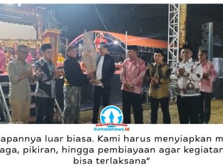 Ketua Panitia Pergelaran Wayang Kulit, Edi Susilo, menyebut peringatan HUT ke-65 Kelurahan Bukuan dan Bersih Desa 2026 membutuhkan persiapan matang serta diharapkan mampu melestarikan budaya dan mendorong pertumbuhan UMKM lokal. Foto: Yana Ashari.