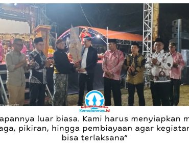 Ketua Panitia Pergelaran Wayang Kulit, Edi Susilo, menyebut peringatan HUT ke-65 Kelurahan Bukuan dan Bersih Desa 2026 membutuhkan persiapan matang serta diharapkan mampu melestarikan budaya dan mendorong pertumbuhan UMKM lokal. Foto: Yana Ashari.