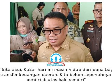 Bupati Kutai Kartanegara (Kukar), Aulia Rahman Basri, menegaskan pentingnya memperkuat kemandirian fiskal daerah melalui optimalisasi potensi sumber daya alam dan peningkatan Pendapatan Asli Daerah (PAD) guna mengurangi ketergantungan terhadap dana transfer pemerintah pusat. Foto: Indirwan.